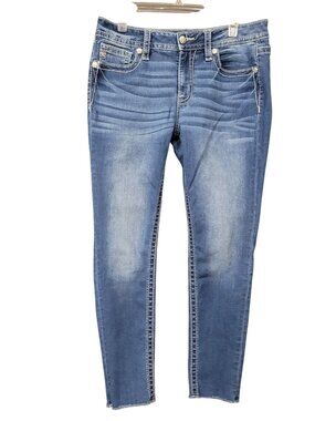 Miss Me Mid-Rise Ankle Skinny Jeans Size 30 Blue Denim Stretch